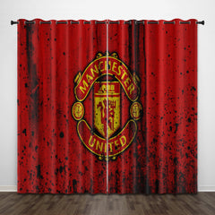 2025 NEW Manchester United Football Club Curtains Pattern Blackout Window Drapes