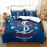 2026 NEW Marine Anchor Bedding Set Quilt Cover Room Decoration