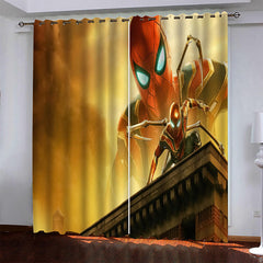2025 NEW Marvel Superhero Spiderman Pattern Curtains Blackout Window Drapes