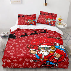 2025 NEW Merry Christmas Pattern Bedding Sets Quilt Cover Room Decoration