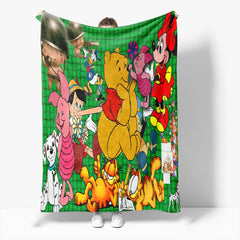 2025 NEW Mickey Mouse Minnie Mouse Flannel Fleece Throw Cosplay Blanket Set