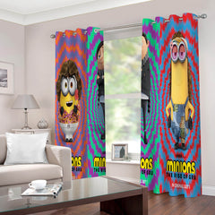 2024 NEW Minions The Rise of Gru Curtains Cosplay Blackout Window Drapes