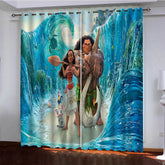 2025 NEW Moana Curtains Pattern Blackout Window Drapes