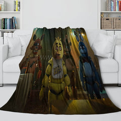 2025 NEW Movie Five Nights At Freddys Blanket Flannel Fleece Throw Room Decoration