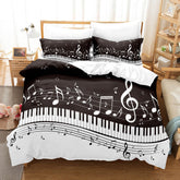 2025 NEW Music Note Bedding Sets Musical Theme Quilt Cover