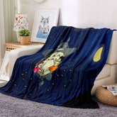 2025 NEW My Neighbour Totoro Blanket Flannel Throw Room Decoration