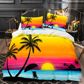 2025 NEW Ocean Beach Coconut tree Sea Bedding Sets Quilt Cover Without Filler