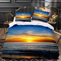 2025 NEW Ocean Beach Themed Coconut Tree Bedding Sets Quilt Duvet Cover Bed Linen