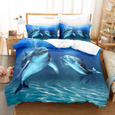 2025 NEW Ocean Dolphin Bedding Set Quilt Cover Without Filler