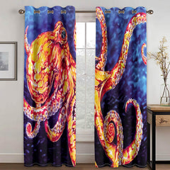 2025 NEW Octopus Curtains Blackout Window Treatments Drapes for Room Decoration