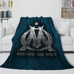 2025 NEW Olympique de Marseille Blanket Flannel Throw Room Decoration