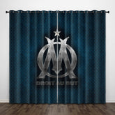 2025 NEW Olympique de Marseille Curtains Pattern Blackout Window Drapes