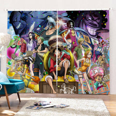 2025 NEW One Piece Curtains Cosplay Blackout Window Drapes for Room Decorations
