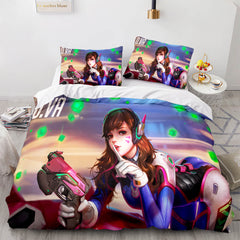 2026 NEW Overwatch Cosplay 3 Piece Bedding Sets Quilt Covers Without Filler