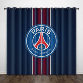 2025 NEW Paris Saint-Germain Football Club Curtains Pattern Blackout Window Drapes