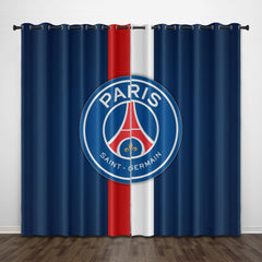 2025 NEW Paris Saint-Germain Football Club Curtains Pattern Blackout Window Drapes