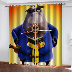 2025 NEW Paws of Fury The Legend of Hank Curtains Blackout Window Drapes