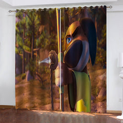 2025 NEW Paws of Fury The Legend of Hank Curtains Blackout Window Drapes