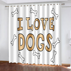 2025 NEW Pet Dogs Curtains Blackout Window Treatments Drapes for Room Decoration