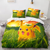 2026 NEW Pikachu Cosplay Bedding Set Full Quilt Covers Room Decoration