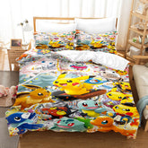 2026 NEW Pokemon Pikachu Pattern Bedding Sets Quilt Covers