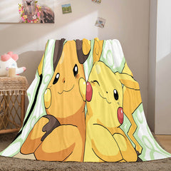 2025 NEW Pokemon Pikachu Flannel Fleece Blanket Throw Wrap Nap Quilt Blanket