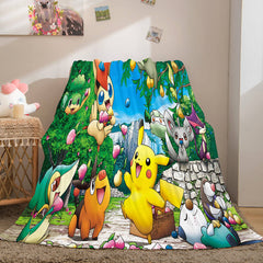 2025 NEW Pokemon Pikachu Flannel Fleece Blanket Throw Wrap Nap Quilt Blanket