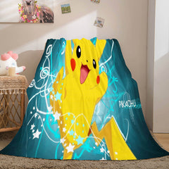2025 NEW Pokemon Pikachu Flannel Fleece Blanket Throw Wrap Nap Quilt Blanket
