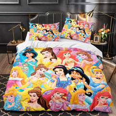 2026 NEW Princess Snow White Cinderella Belle Bedding Set Quilt Duvet Cover Sets