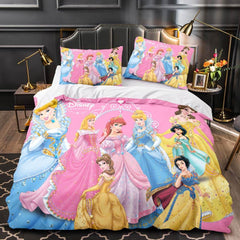 2026 NEW Princess Snow White Cinderella Belle Bedding Set Quilt Duvet Cover Sets