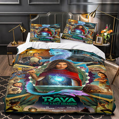 2026 NEW Raya and The Last Dragon Bedding Cosplay Quilt Duvet Covers Decoration Bed