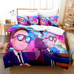2026 NEW Rick and Morty Pattern Bedding Sets Quilt Covers Room Decoration
