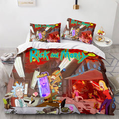 2026 NEW Rick and Morty Cosplay Kids Soft Bedding Sets Quilt Covers Without Filler