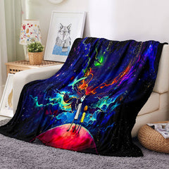 2025 NEW Rick and Morty Pattern Blanket Flannel Throw Room Decoration
