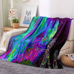 2025 NEW Rick and Morty Pattern Blanket Flannel Throw Room Decoration