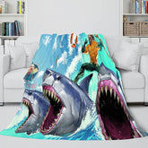 2025 NEW Shark Flannel Blanket Fleece Throw Blanket Wrap Nap Bedding Sets