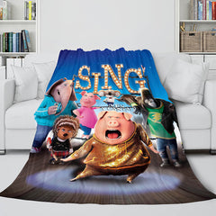 2025 NEW Sing 2 Blanket Flannel Fleece Throw Cosplay Blanket Room Decoration