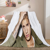 2025 NEW Super Star Justin Bieber Flannel Fleece Throw Blanket