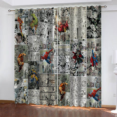 2025 NEW Marvel Comics Superhero Curtains Blackout Window Drapes Room Decoration