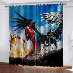 2025 NEW Spiderman Curtains Cosplay Blackout Window Drapes Kids Room Decoration