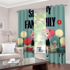 2024 NEW Spy x Family Curtains 2 Panels Blackout Window Drapes for Room Decoration