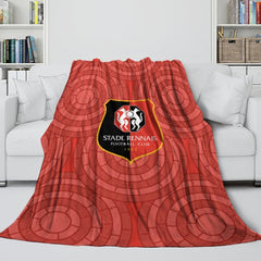 2025 NEW Stade Rennais Football Club Blanket Flannel Throw Room Decoration