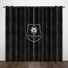 2025 NEW Stade Rennais Football Club Curtains Pattern Blackout Window Drapes