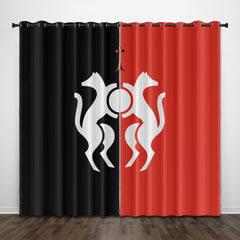 2025 NEW Stade Rennais Football Club Curtains Pattern Blackout Window Drapes