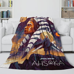 2025 NEW Star Wars Ahsoka Blanket Flannel Fleece Throw Room Decoration