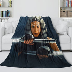 2025 NEW Star Wars Ahsoka Blanket Flannel Fleece Throw Room Decoration