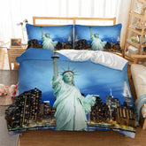 2026 NEW Statue of Liberty City Building Bedding Set Quilt Covers