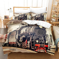 2025 NEW Steam Engine Train Bedding Set Rail Vehicles Quilt Covers Without Filler