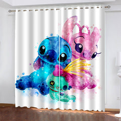 2025 NEW Stitch Curtains Blackout Window Treatments Drapes for Room Decoration