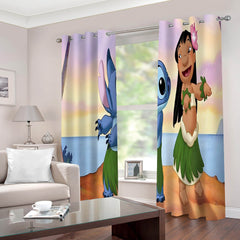 2025 NEW Stitch Curtains Cosplay Blackout Window Drapes for Room Decoration